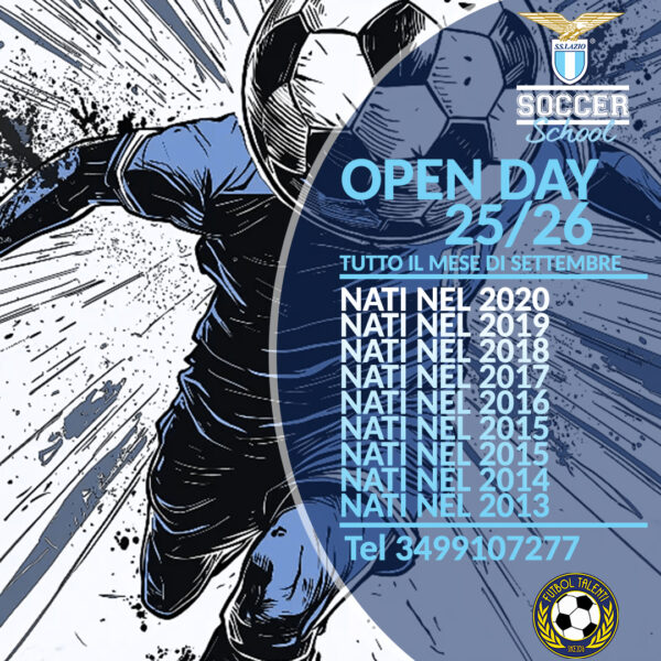 Open day 2025 scuola calcio Futbol Talenti